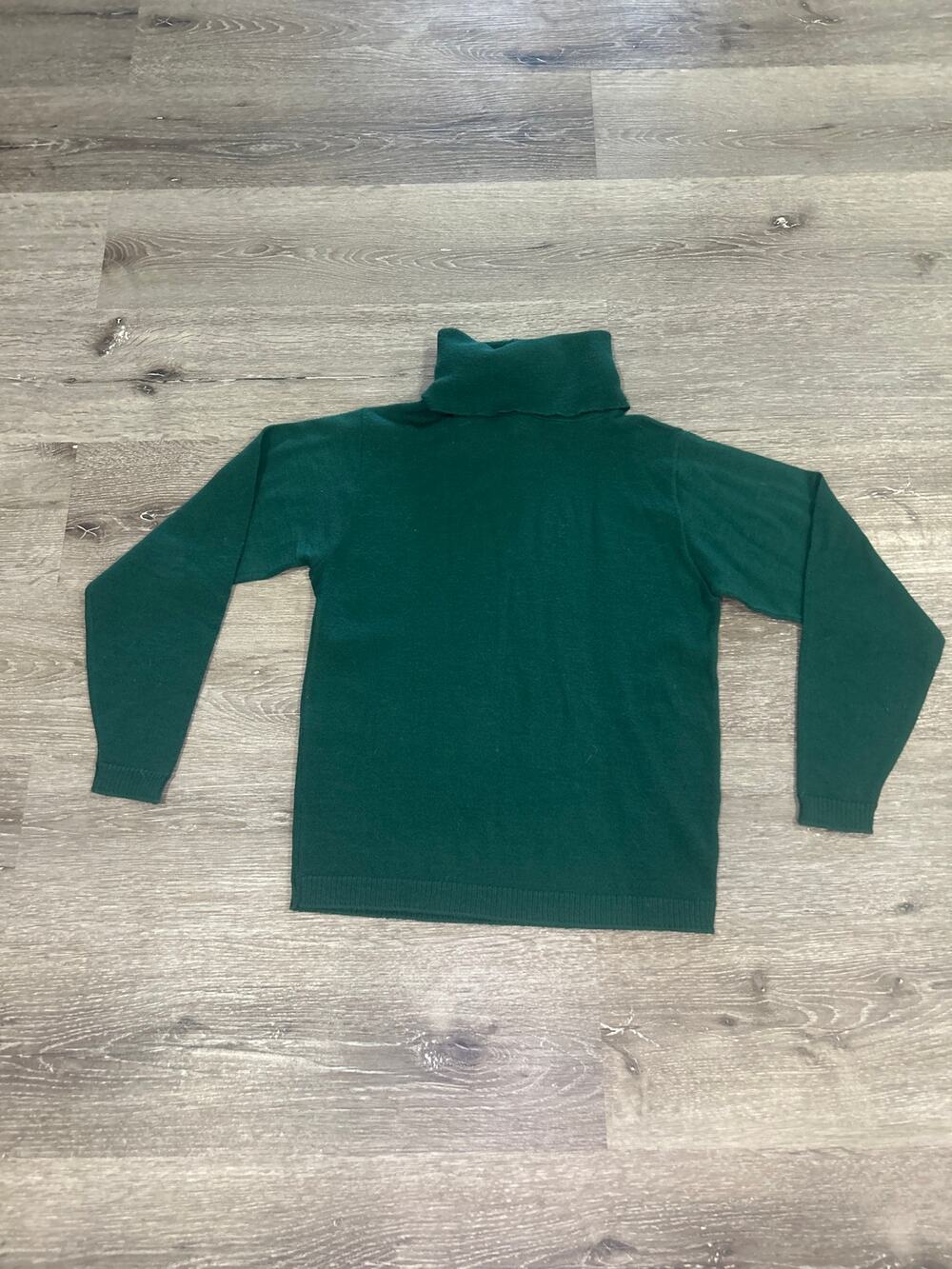 VTG 70s 80s Pendleton Wool Turtleneck Sweater Small Green Made In USA